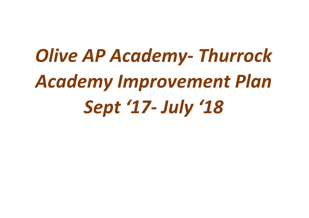 Olive AP Academy- Thurrock