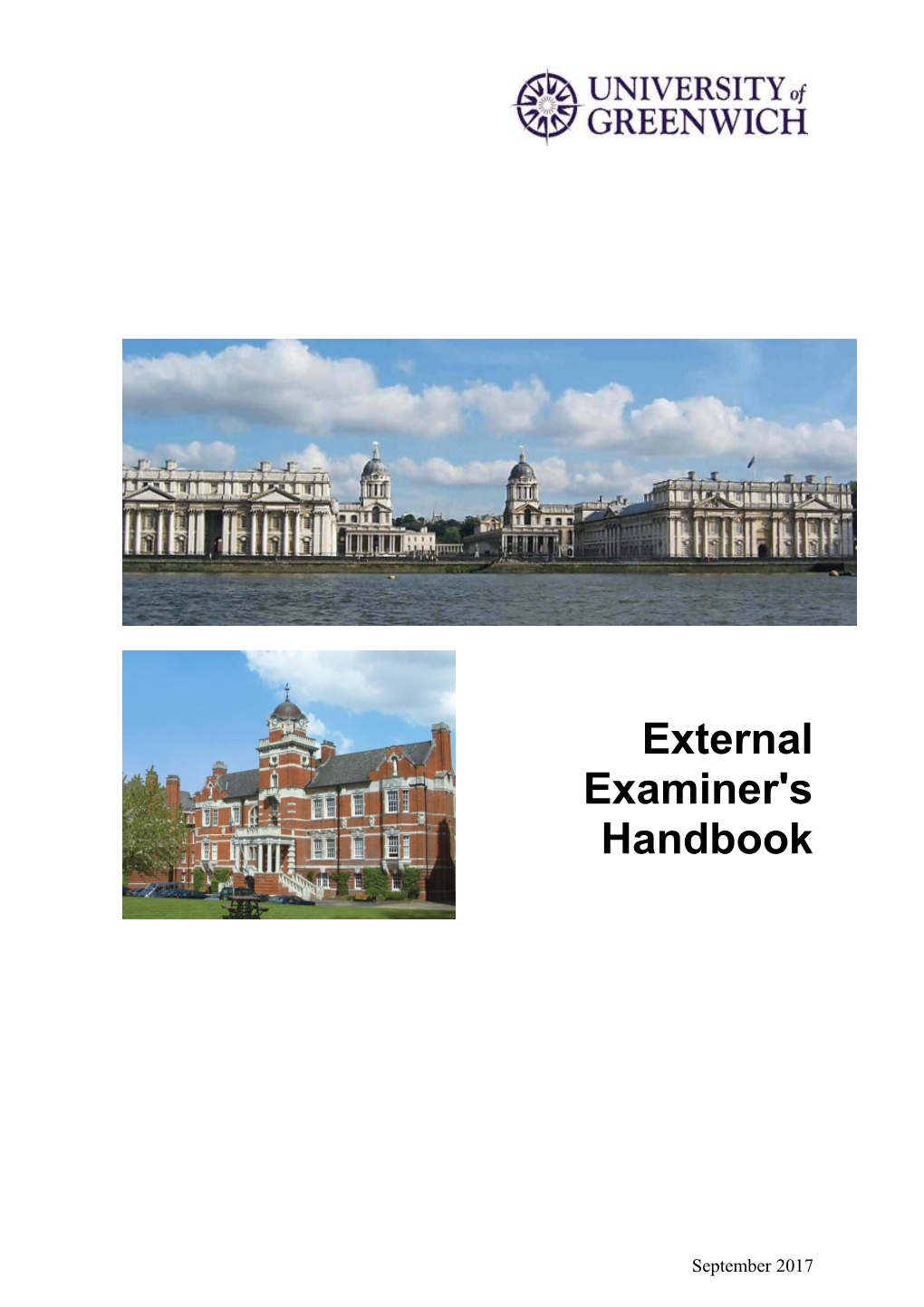 University of Greenwich External Examiners Handbook