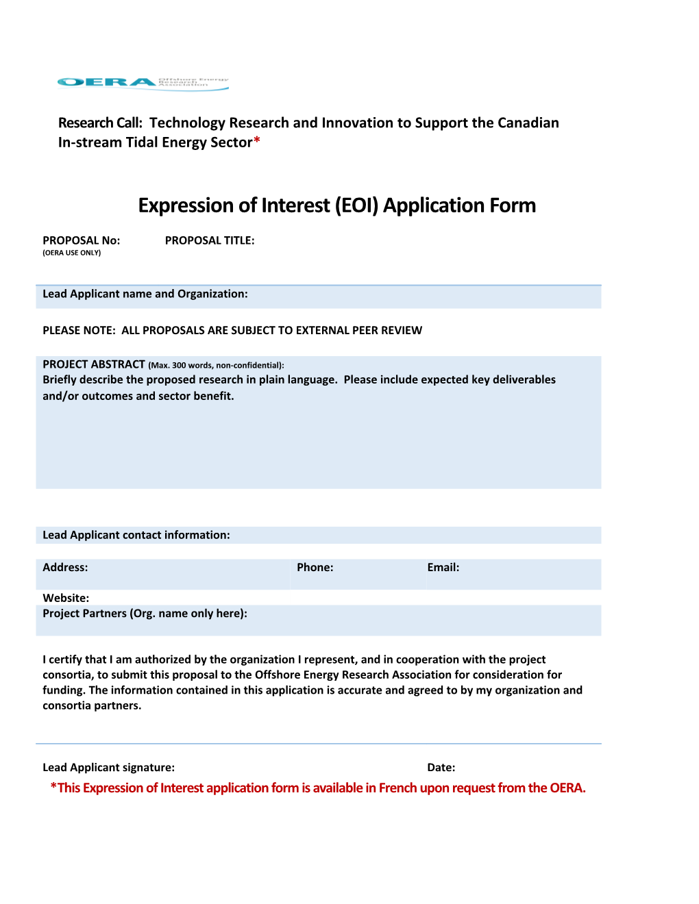 Research Call: Technology Research and Innovation to Support the Canadian