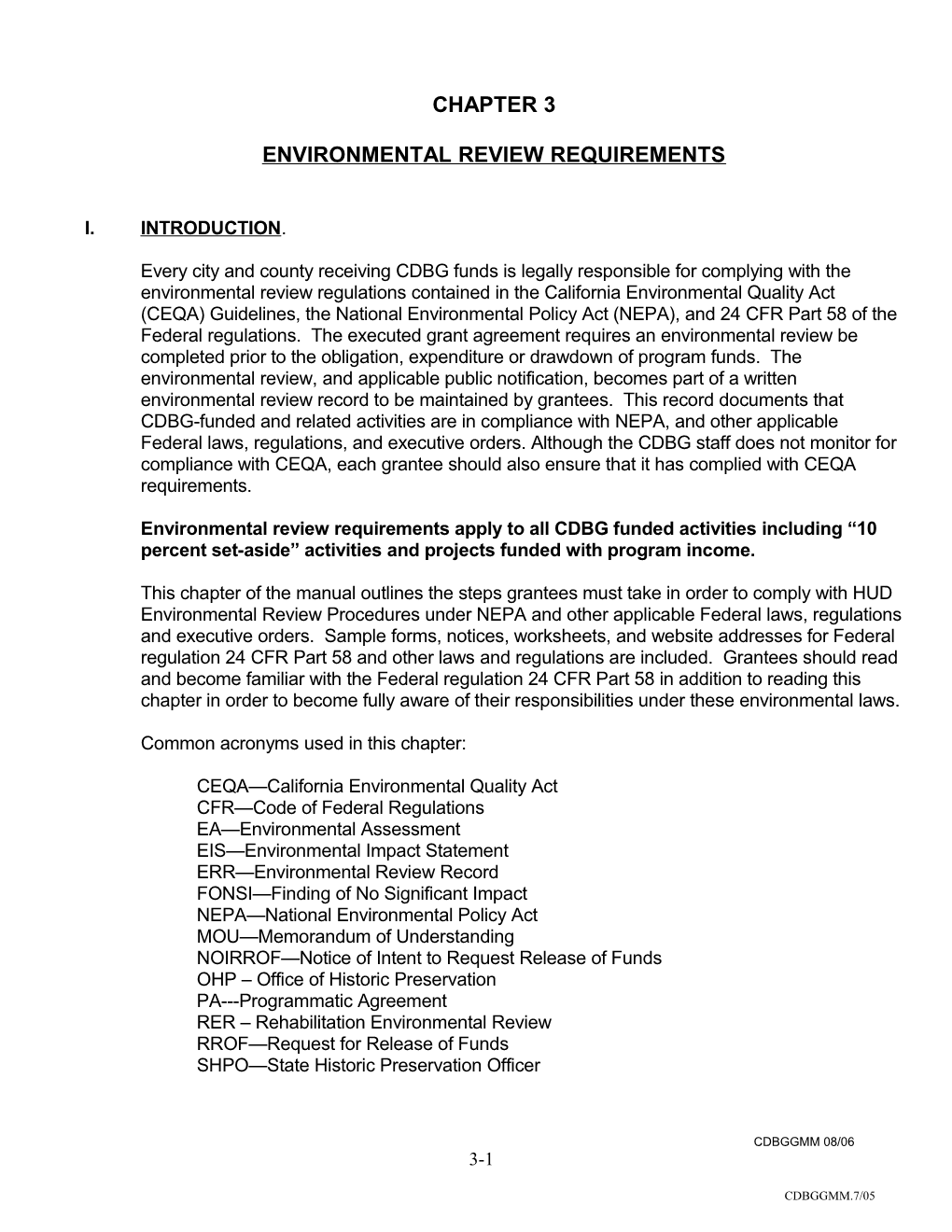 Environmental Review Requirements