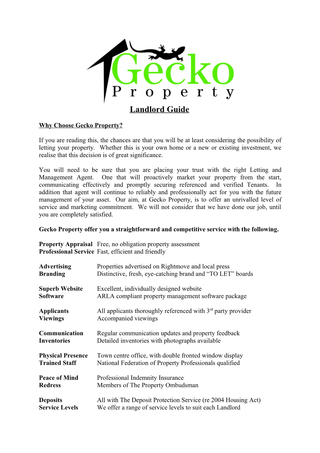 Why Choose Gecko Property?