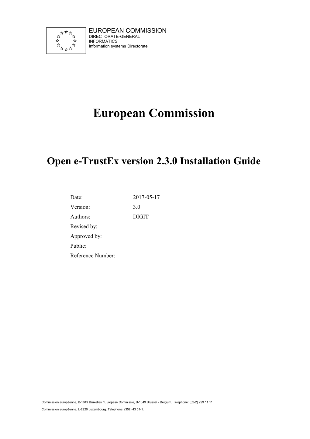 Open Etrustex Installation Guide