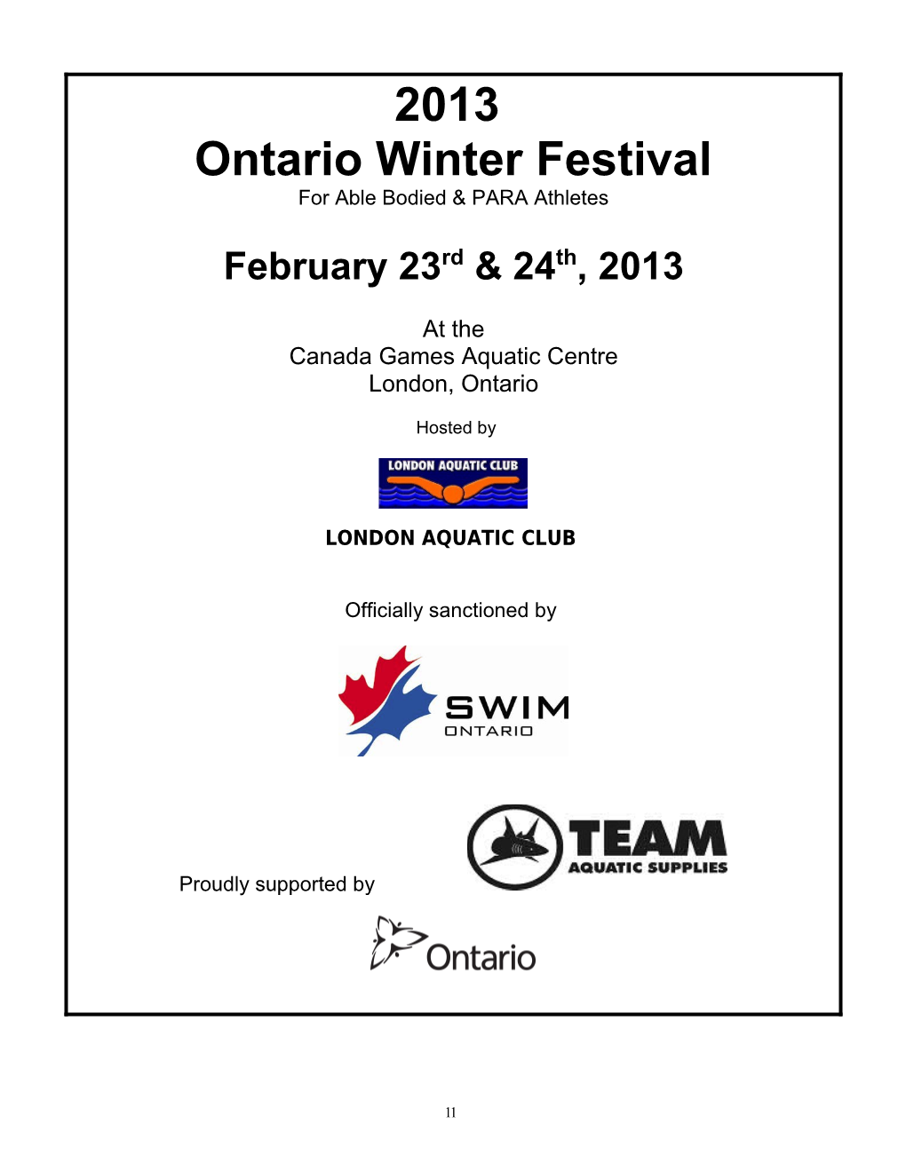Ontario Winter Festival
