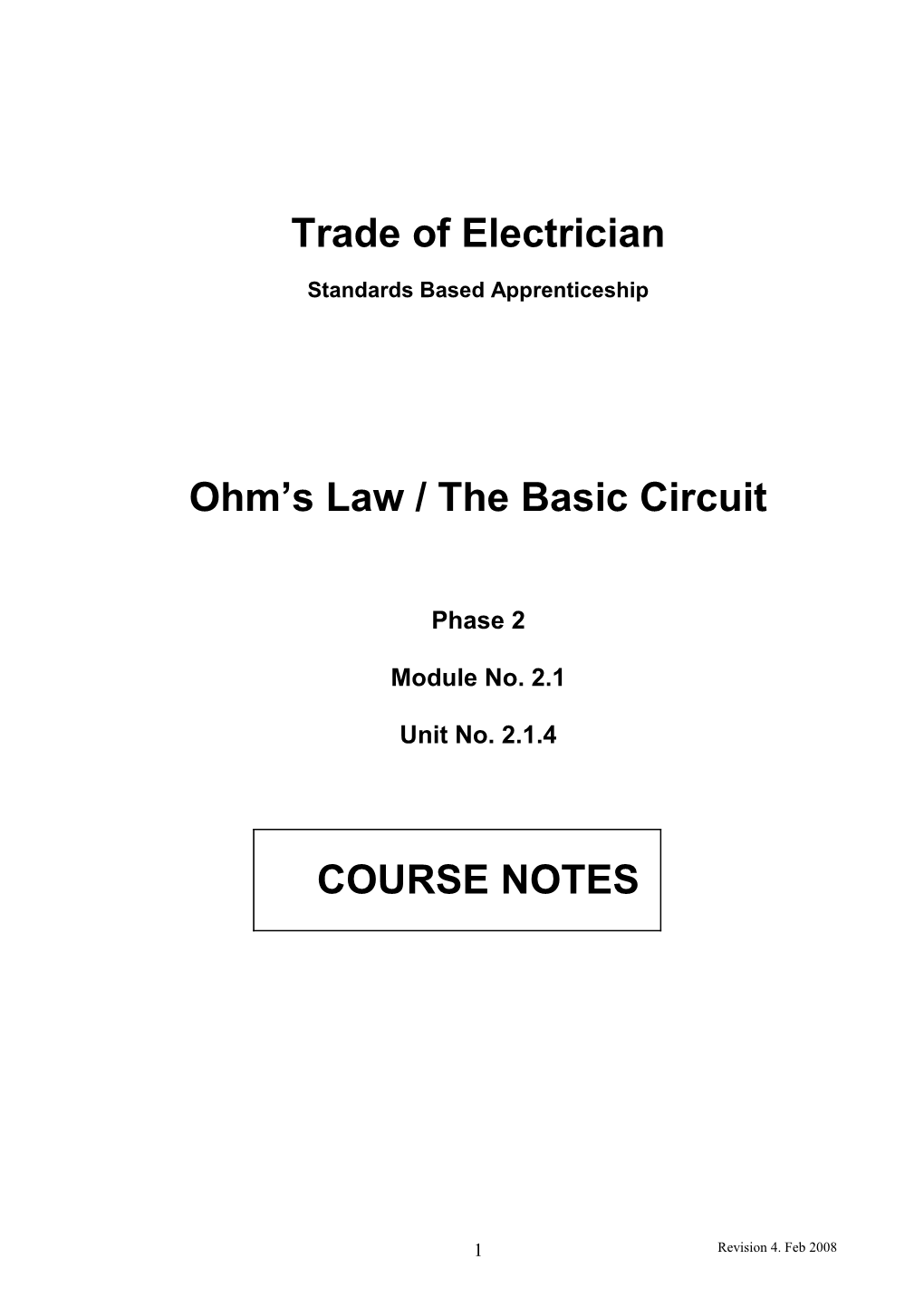 Ohm S Law / the Basic Circuit