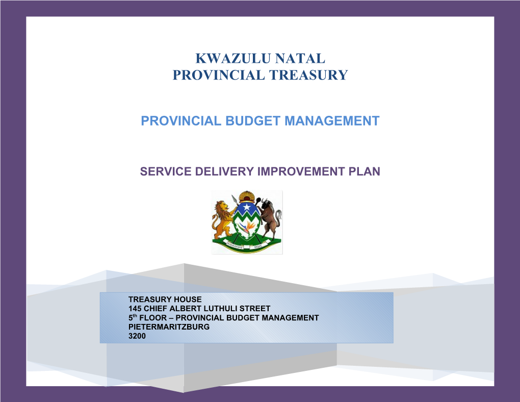 SDIP - Provincial Budget Management