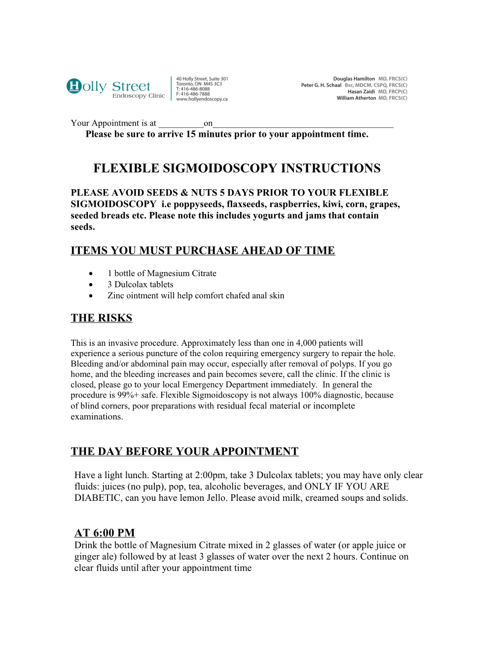 What to Do Before Your Flexible Sigmoidoscopy