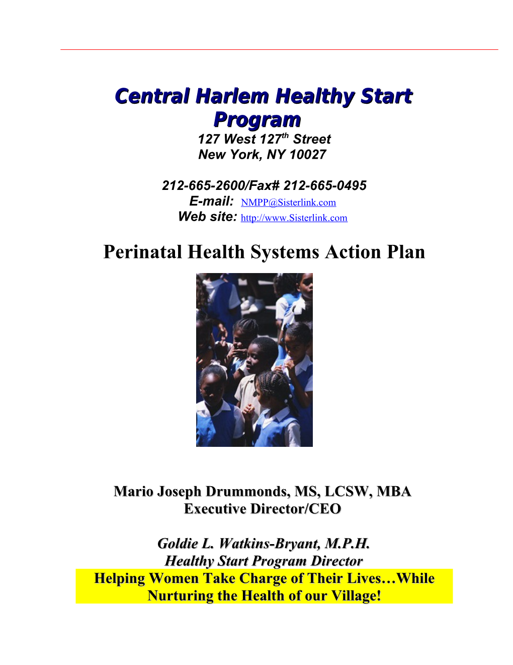 Local Health Systems Action Plan