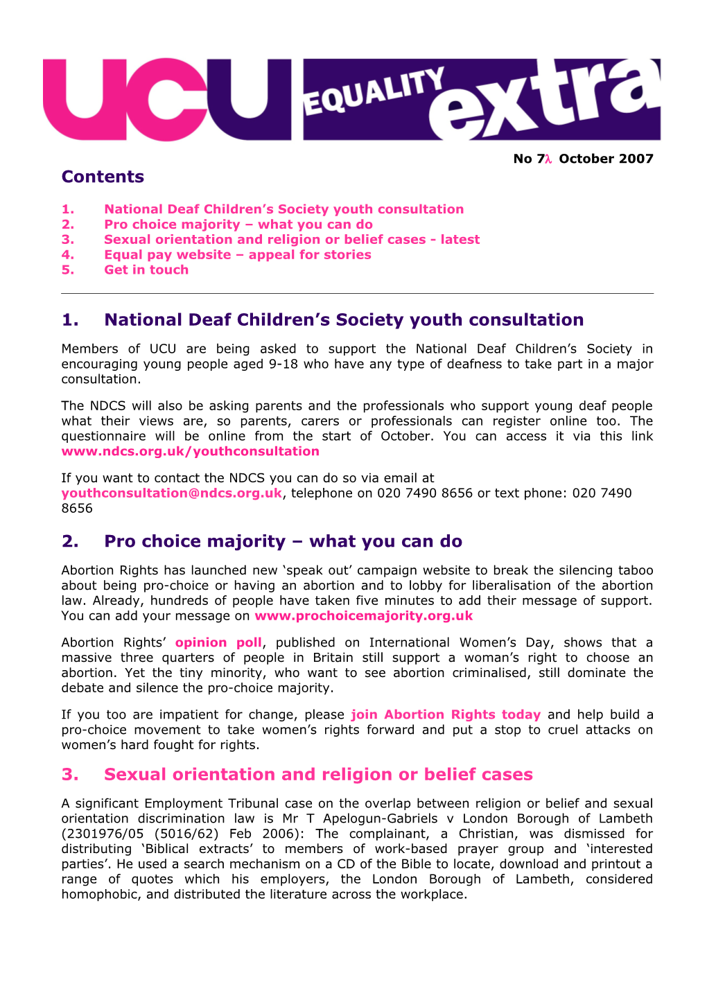 1. National Deaf Children S Society Youth Consultation