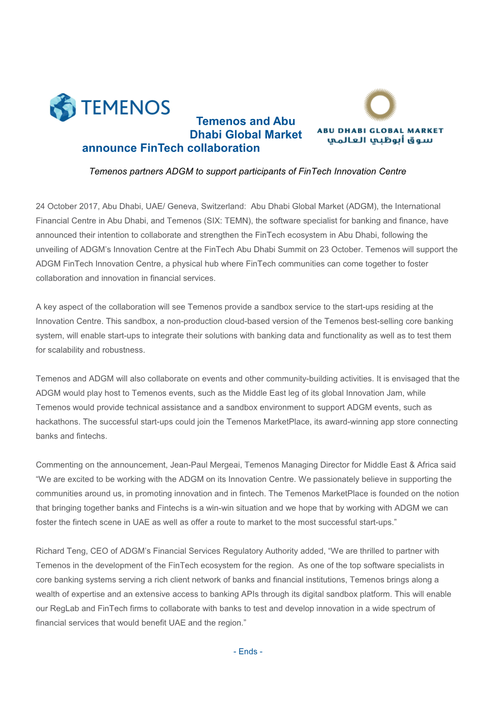 Temenos and Microsoft Partner