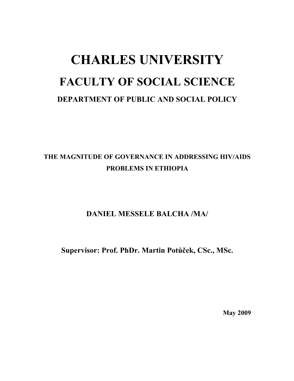 Department of Public and Social Policy