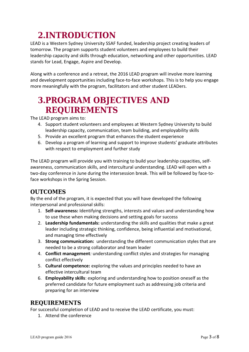 Lead Program Guide
