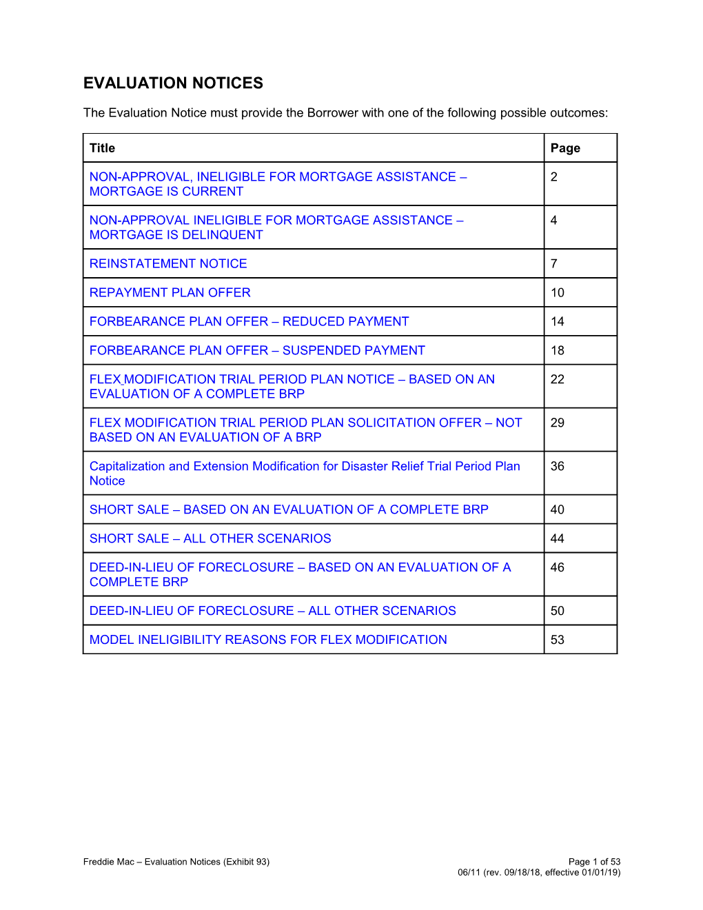 Non-Approval, Ineligible for Mortgage Assistance Mortgageis Current