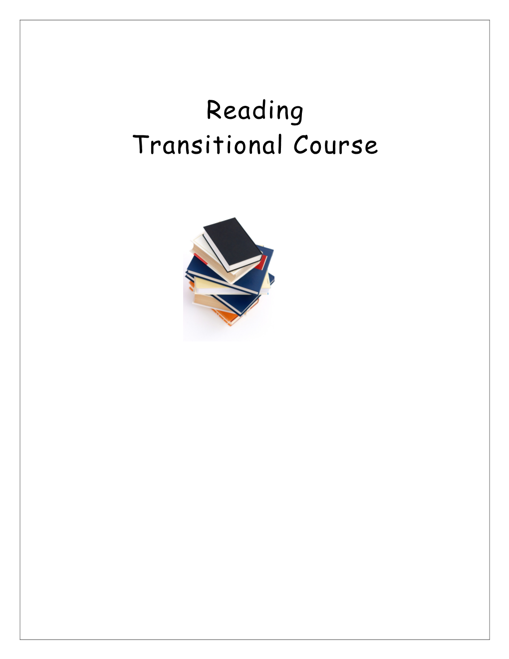 Introduction to Reading Transitional Course 3