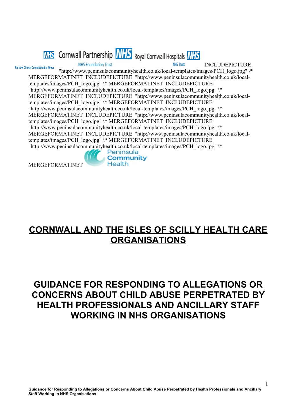 Cornwall and the Isles of Scilly Health Care Organisations