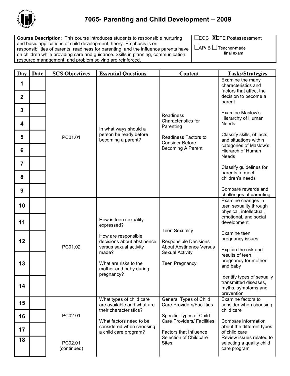 English II Pacing Guide