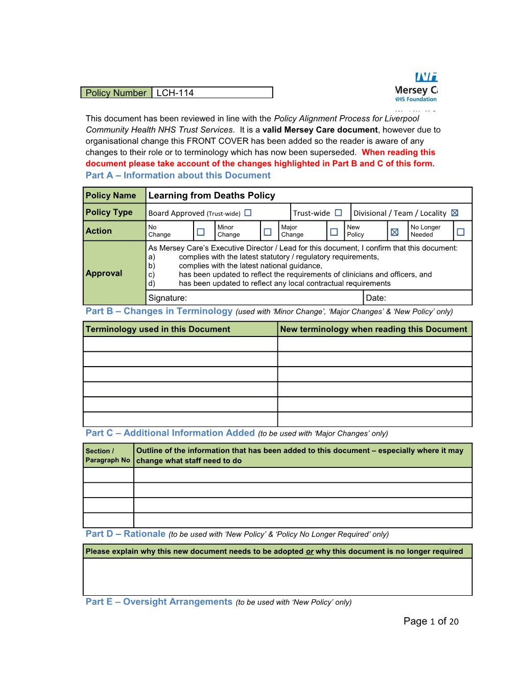 Policies, Procedures, Guidelines and Protocols