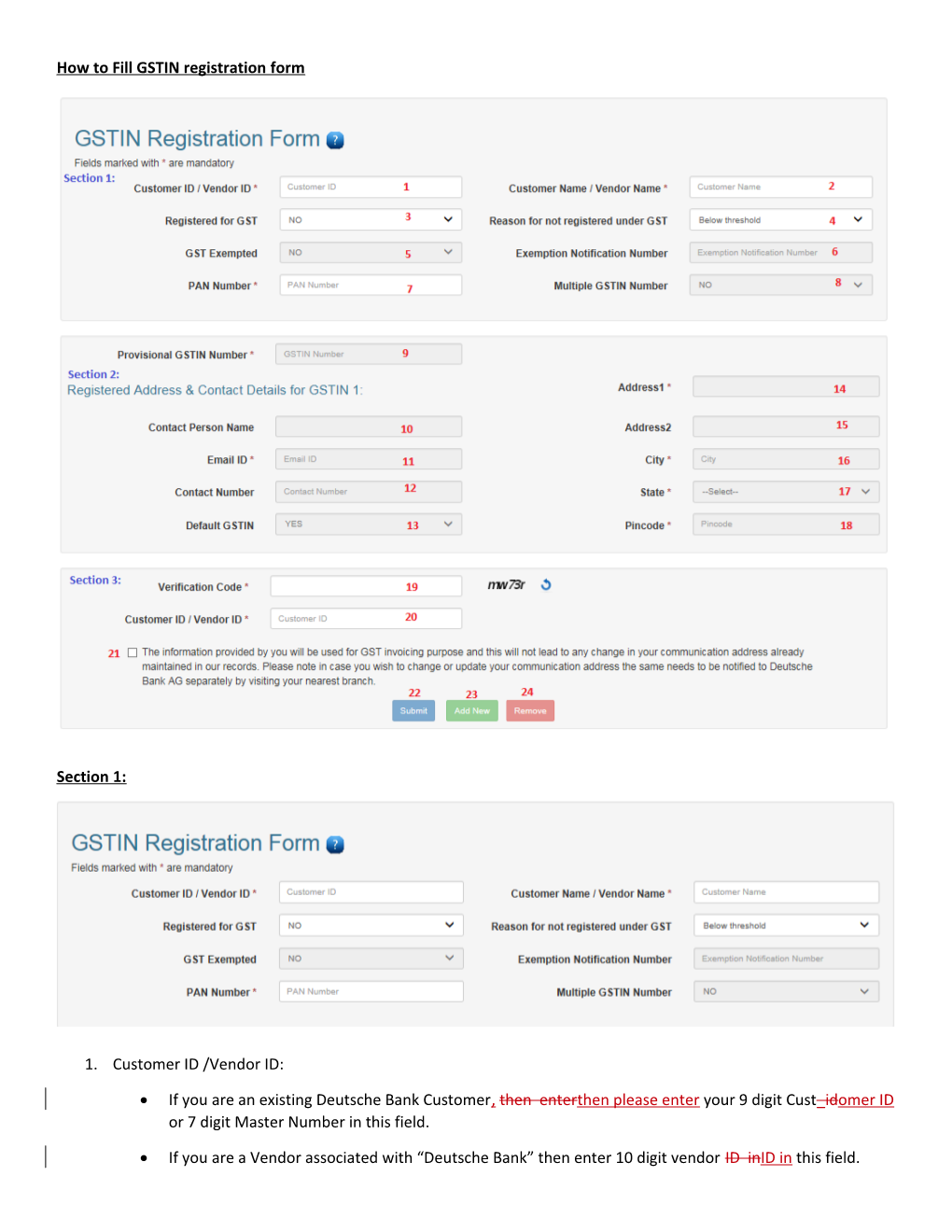 How to Fill GSTIN Registration Form