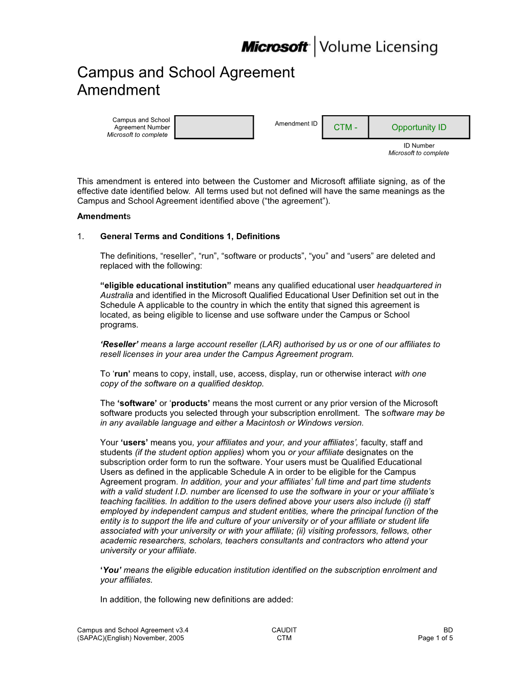 Campusand School Agreement