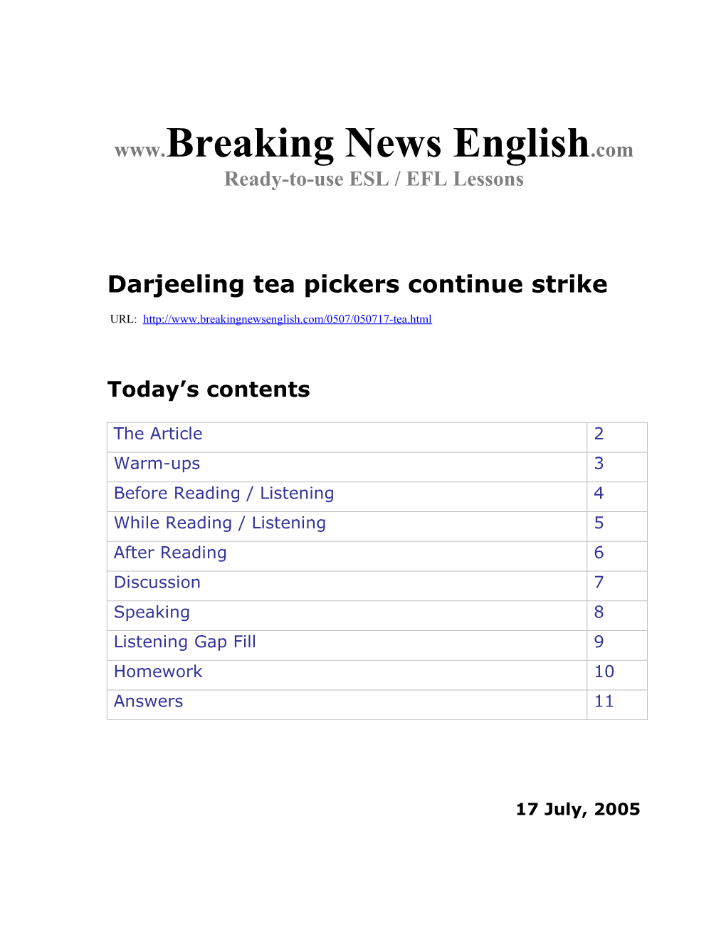 Darjeeling Tea Pickers Continue Strike