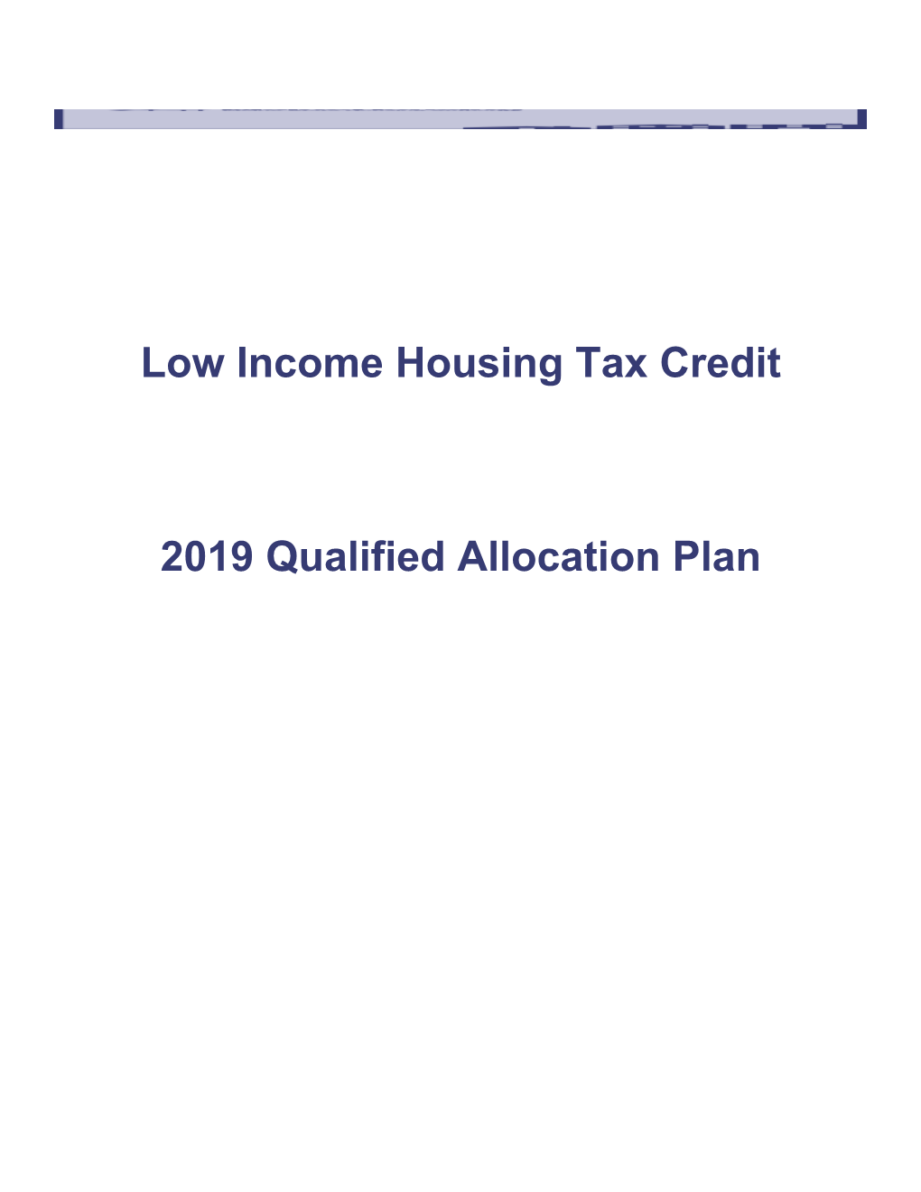 Low Income Housing Tax Credit