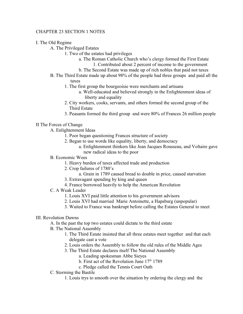 Chapter 23 Section 1 Notes