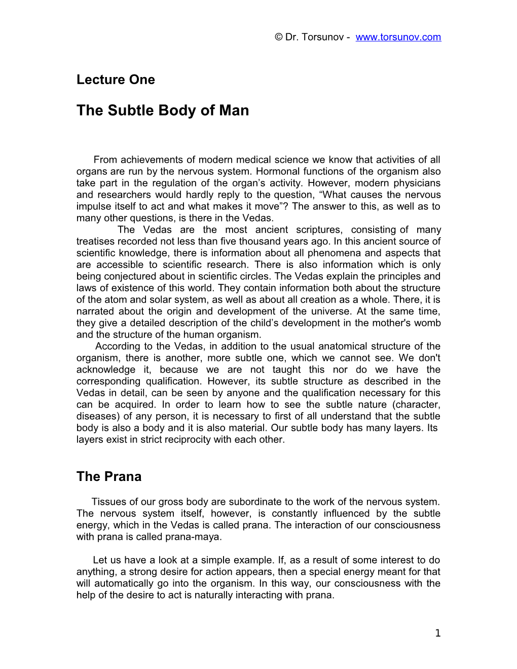 The Subtle Body of Man