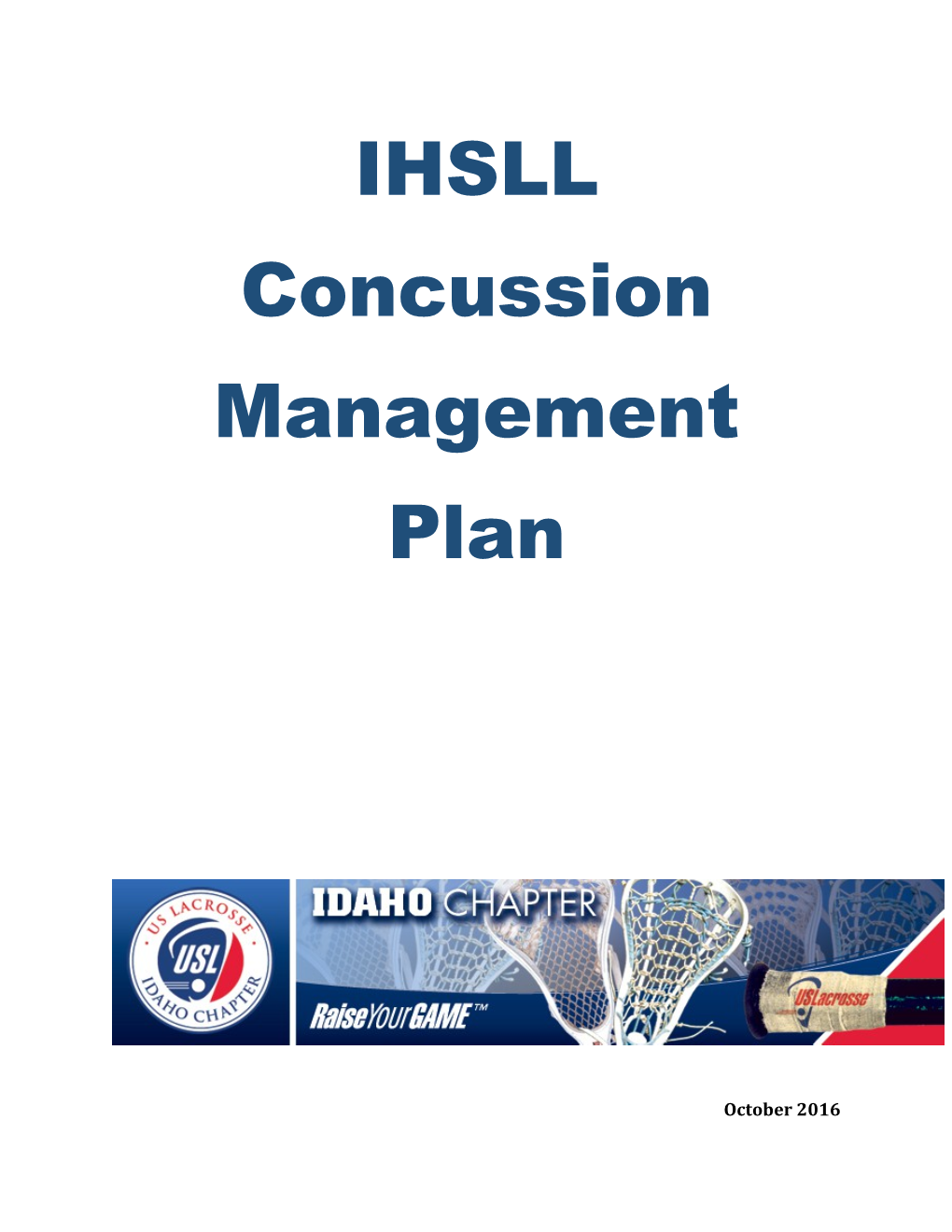 IHSLL Concussion Management Plan