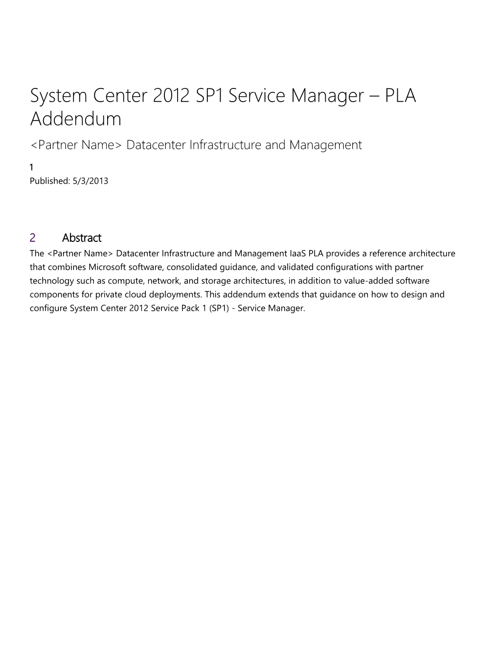 Operations Manager 2012 SP1 Architecture & Design Guide