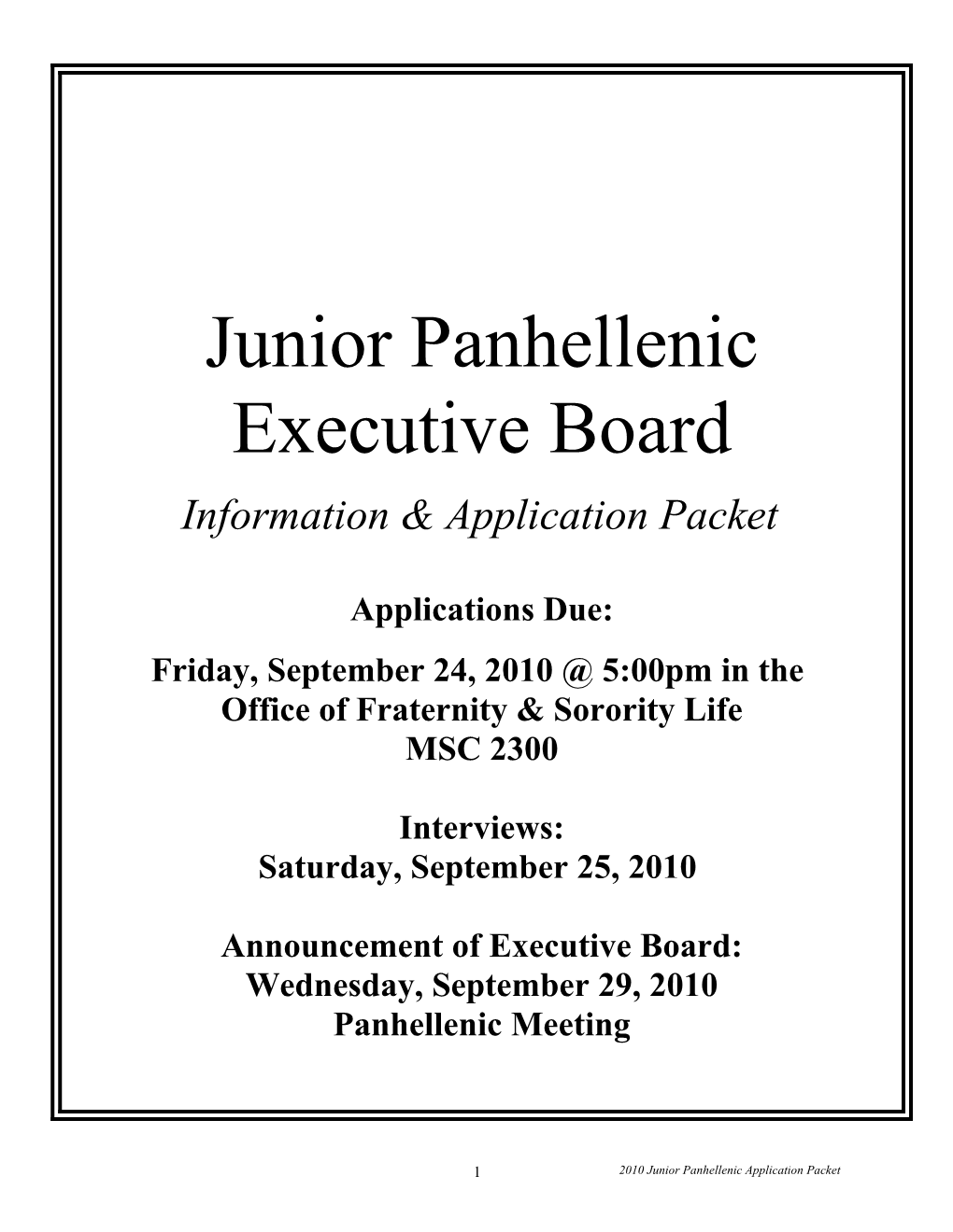 Junior Panhellenic Is a Branch of the Panhellenic Council at the University of South Florida