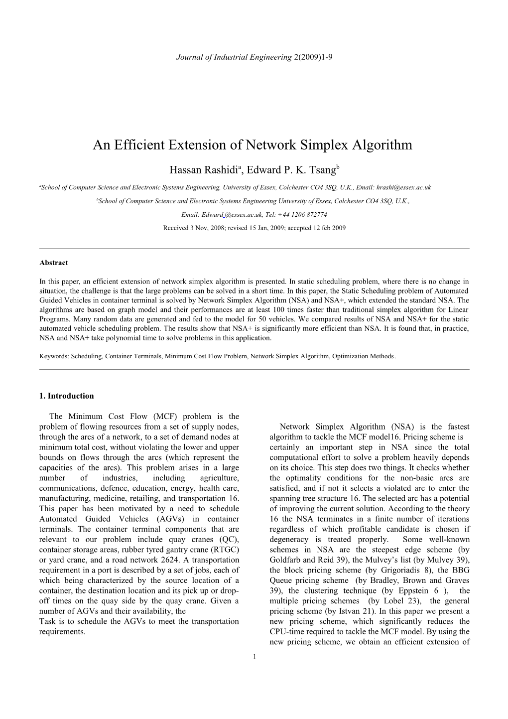 Applying the Extended Network Simplex Algorithm