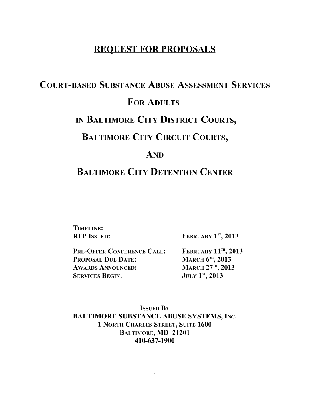 Court-Based Substance Abuse Assessment Services