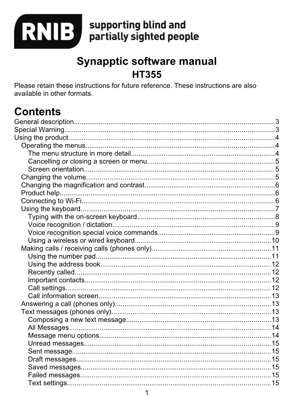 Synapptic Software Manual