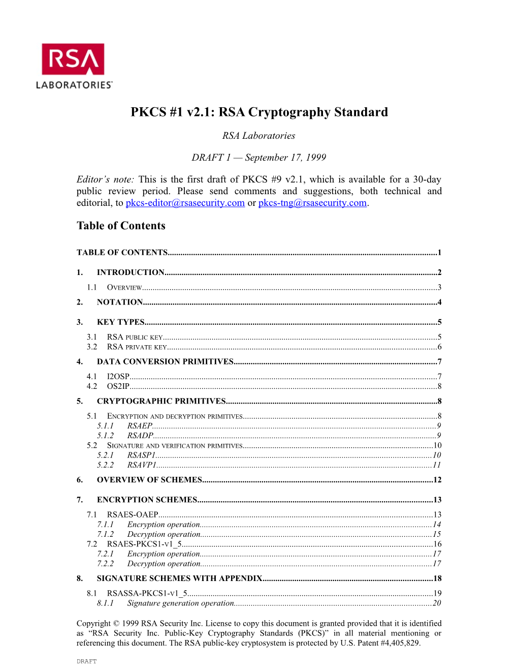 PKCS #1 V2.1: RSA Cryptography Standard