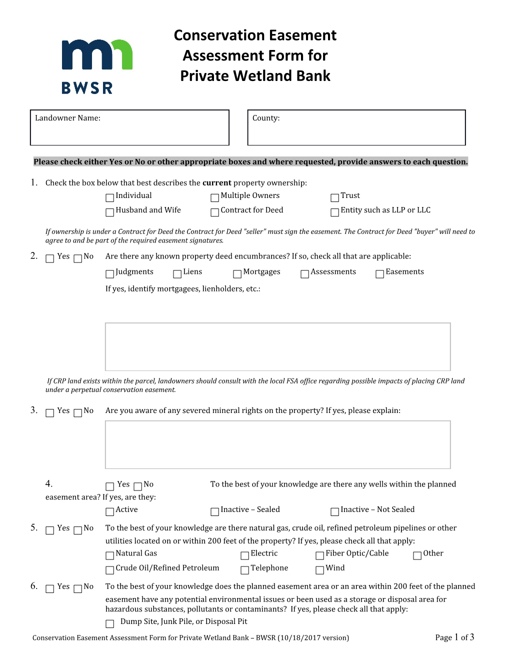 Assessment Form For