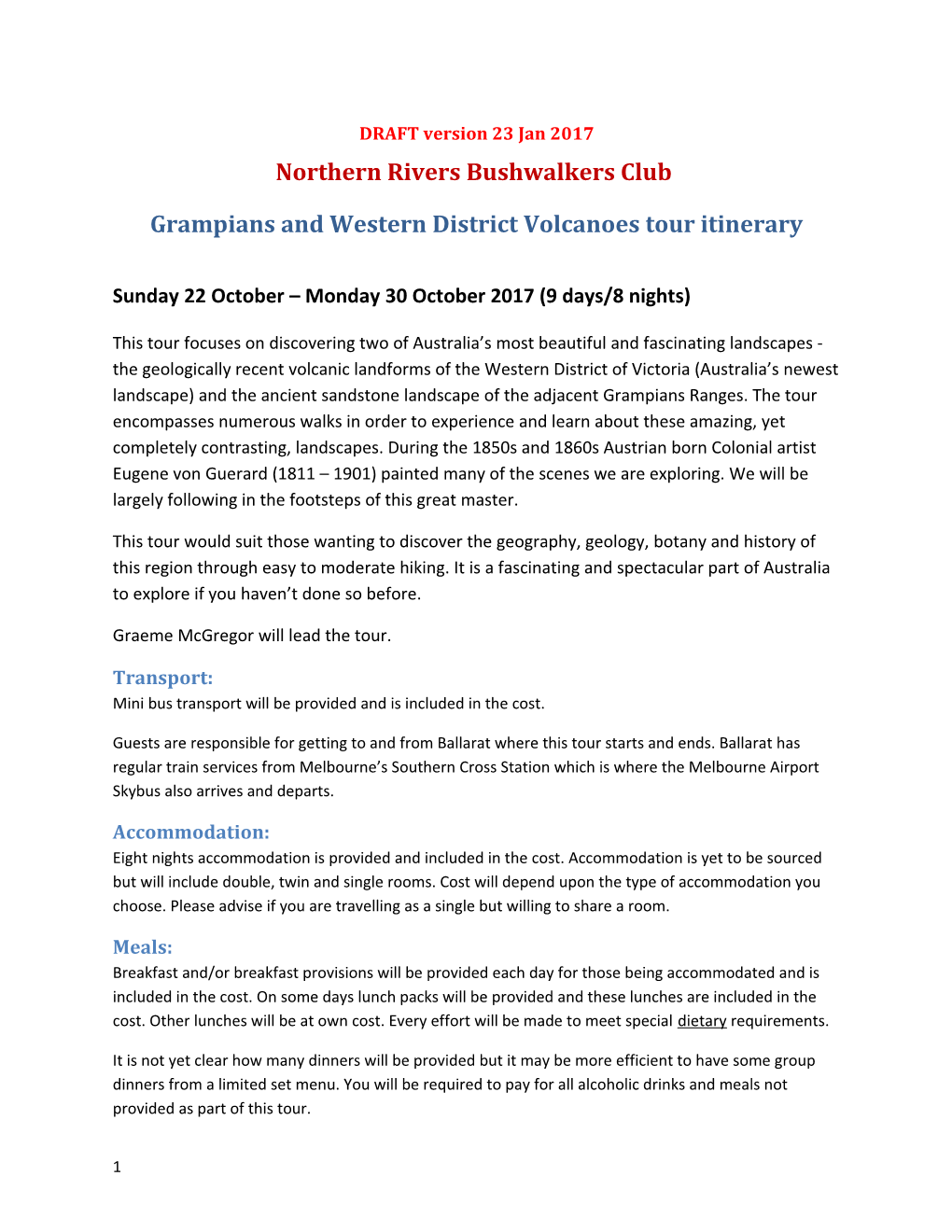 Northern Rivers Bushwalkers Club