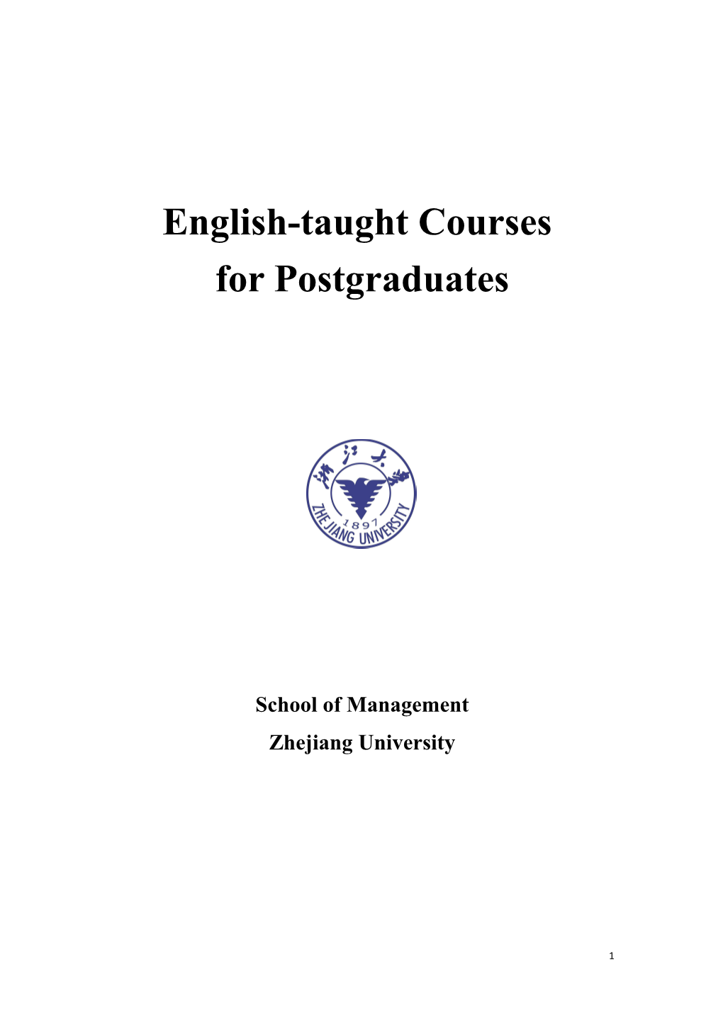 English-Taught Courses for Graduates