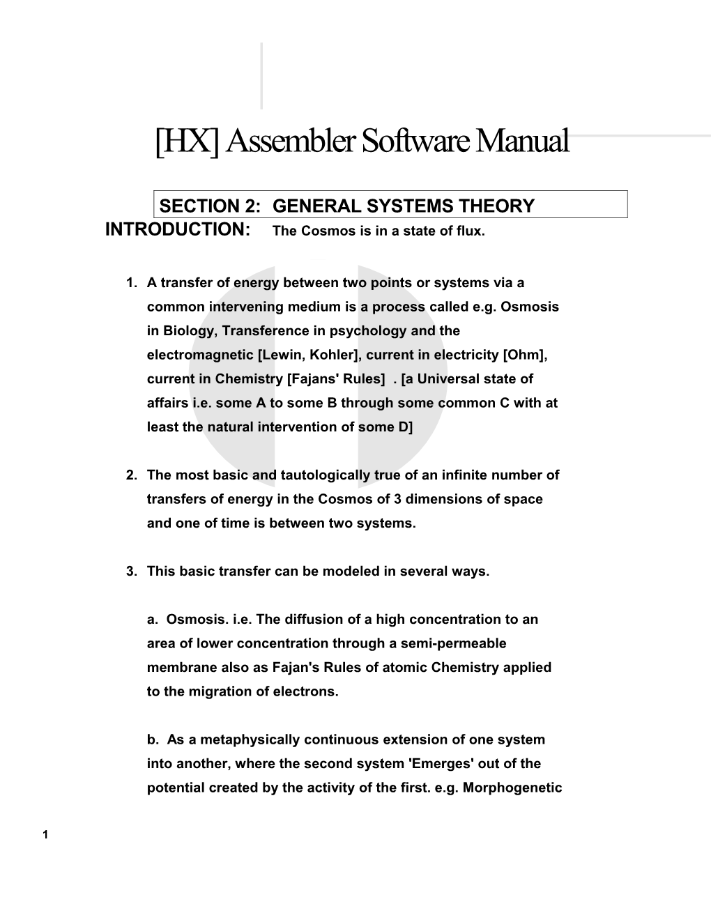 Section 2:General Systems Theory