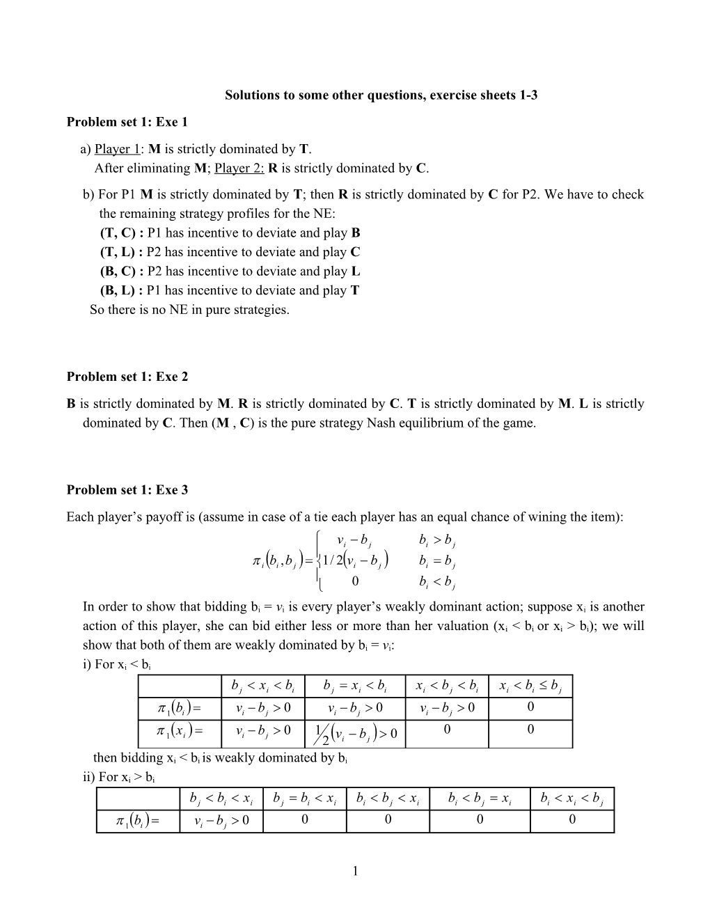 Page 1: Exercise 3 (Public Good Contribution) Problem Set 1: Exe 5