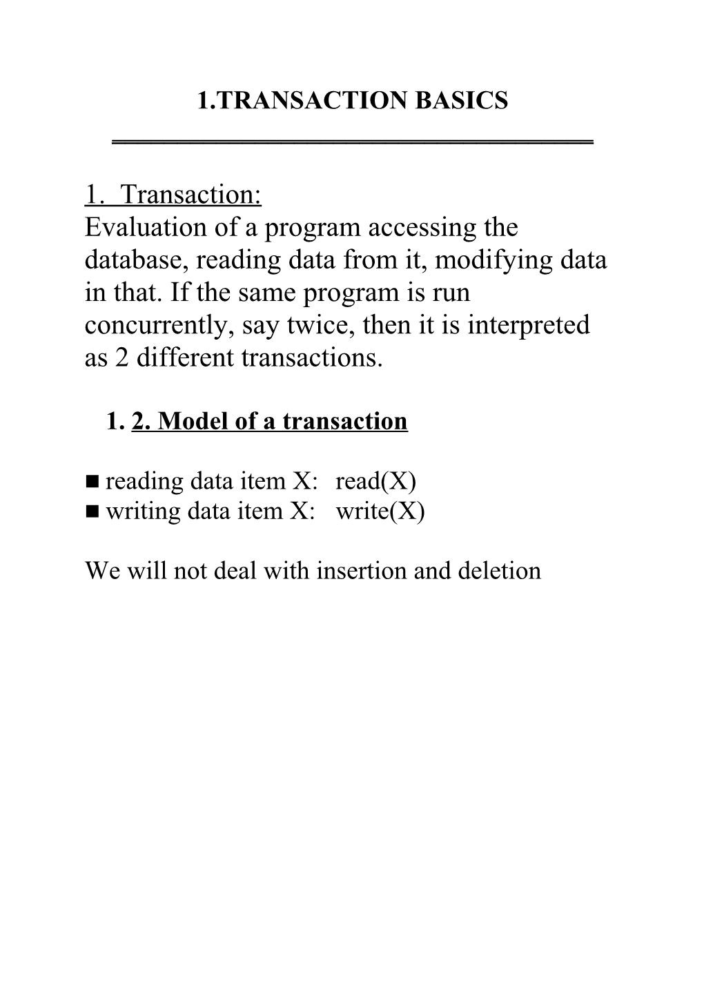 1.Transaction Basics