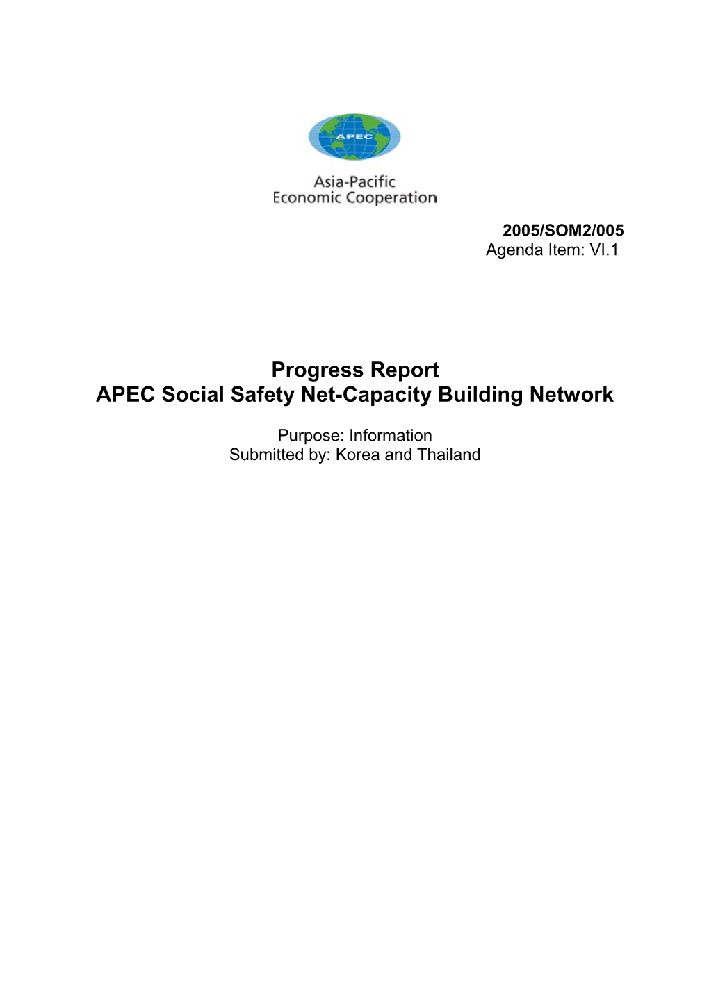 Apecsocialsafetynet-Capacitybuilding Network