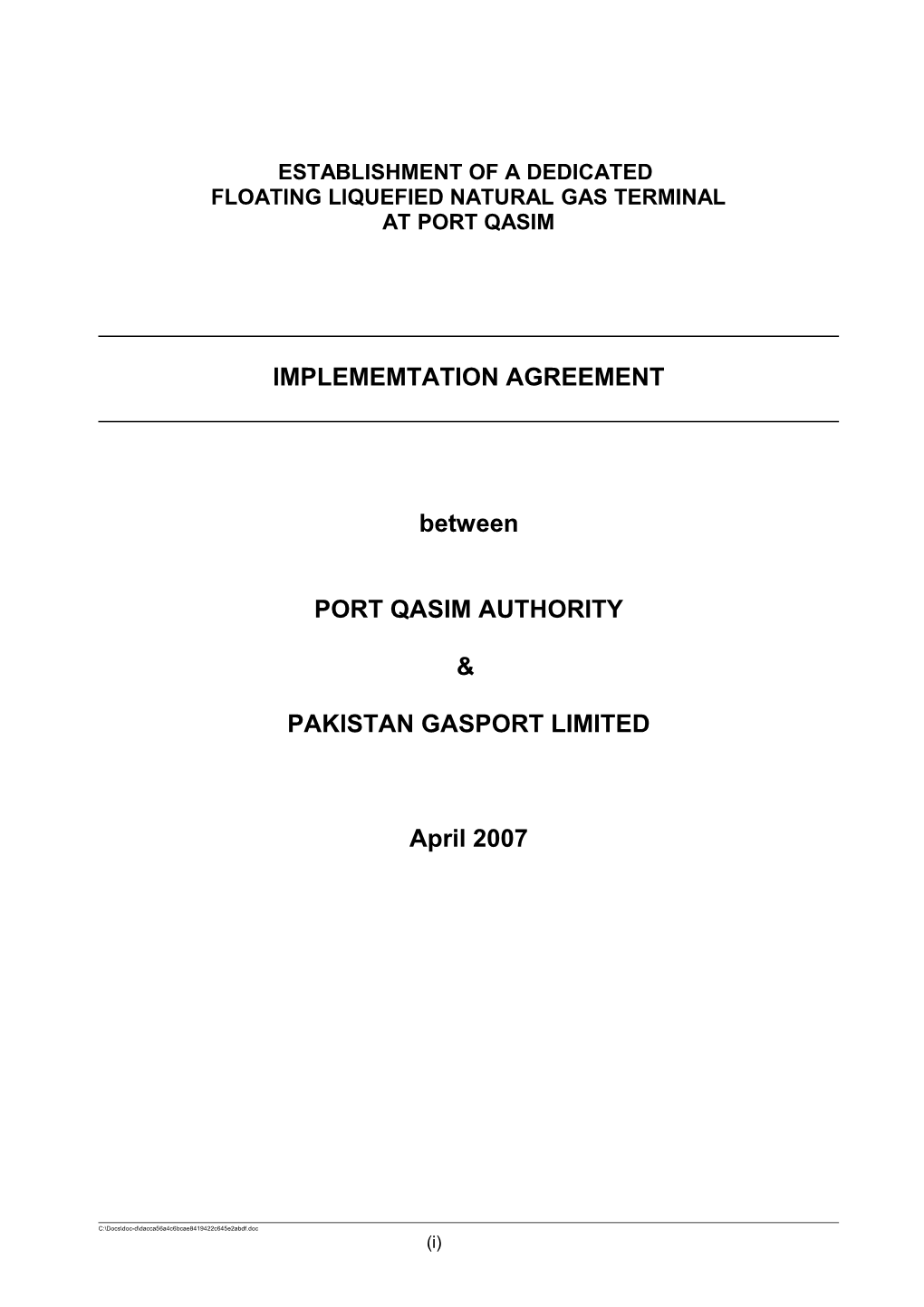 Floating Liquefied Natural Gas Terminal