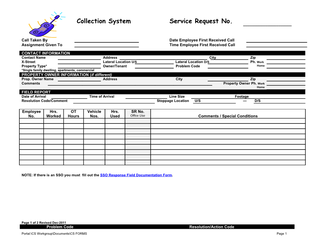 Comments / Special Conditions