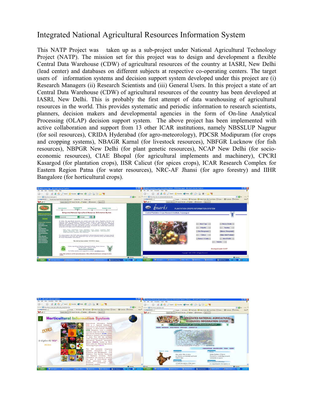 Integrated National Agricultural Resources Information System