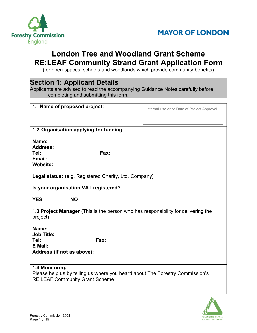 London Tree and Woodland Grant Scheme