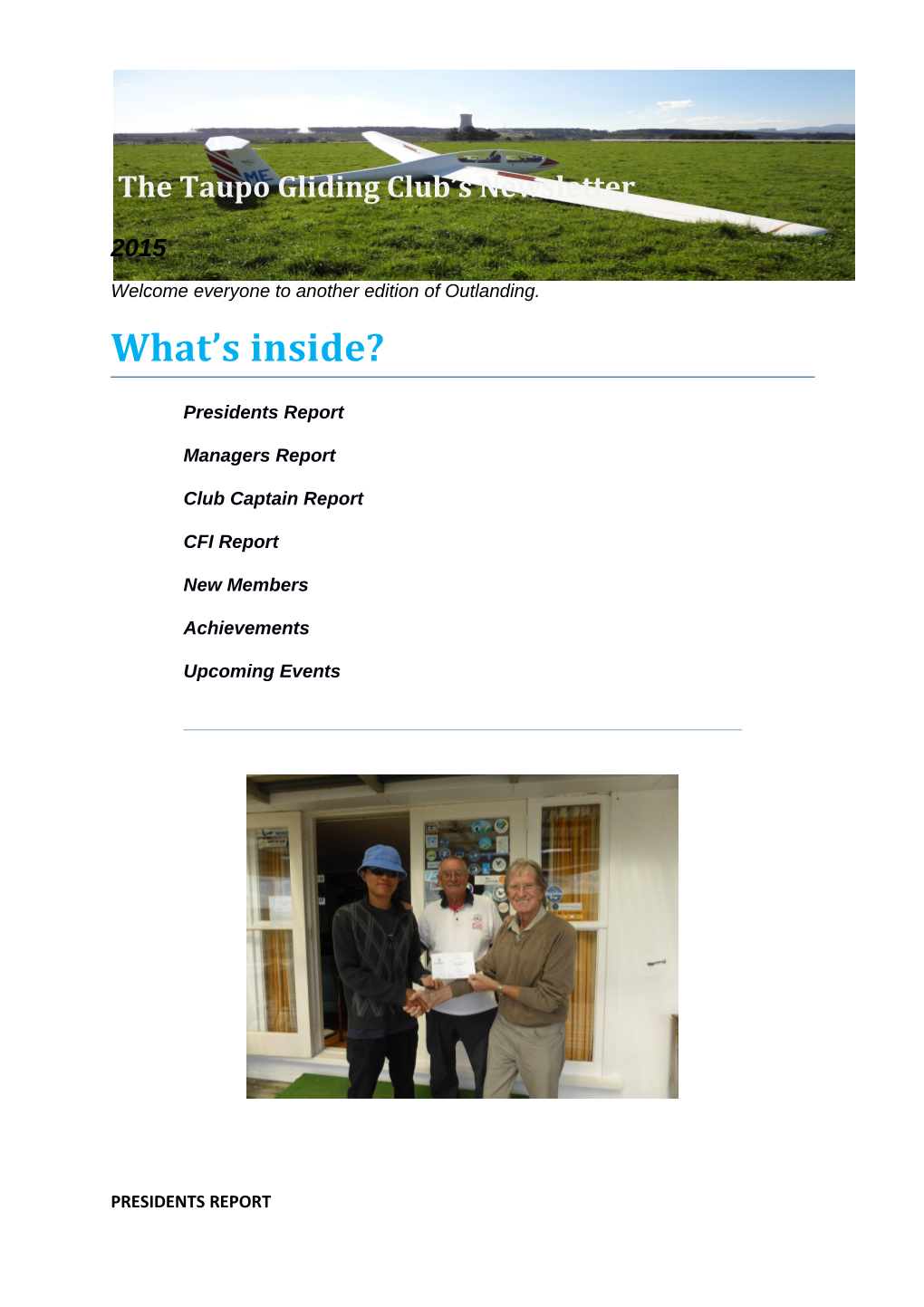 The Taupo Gliding Club S Newsletter