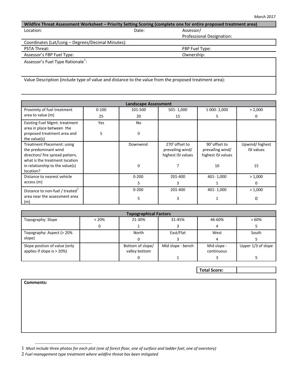 2 Fuel Management Type Treatment Where Wildfire Threat Has Been Mitigated