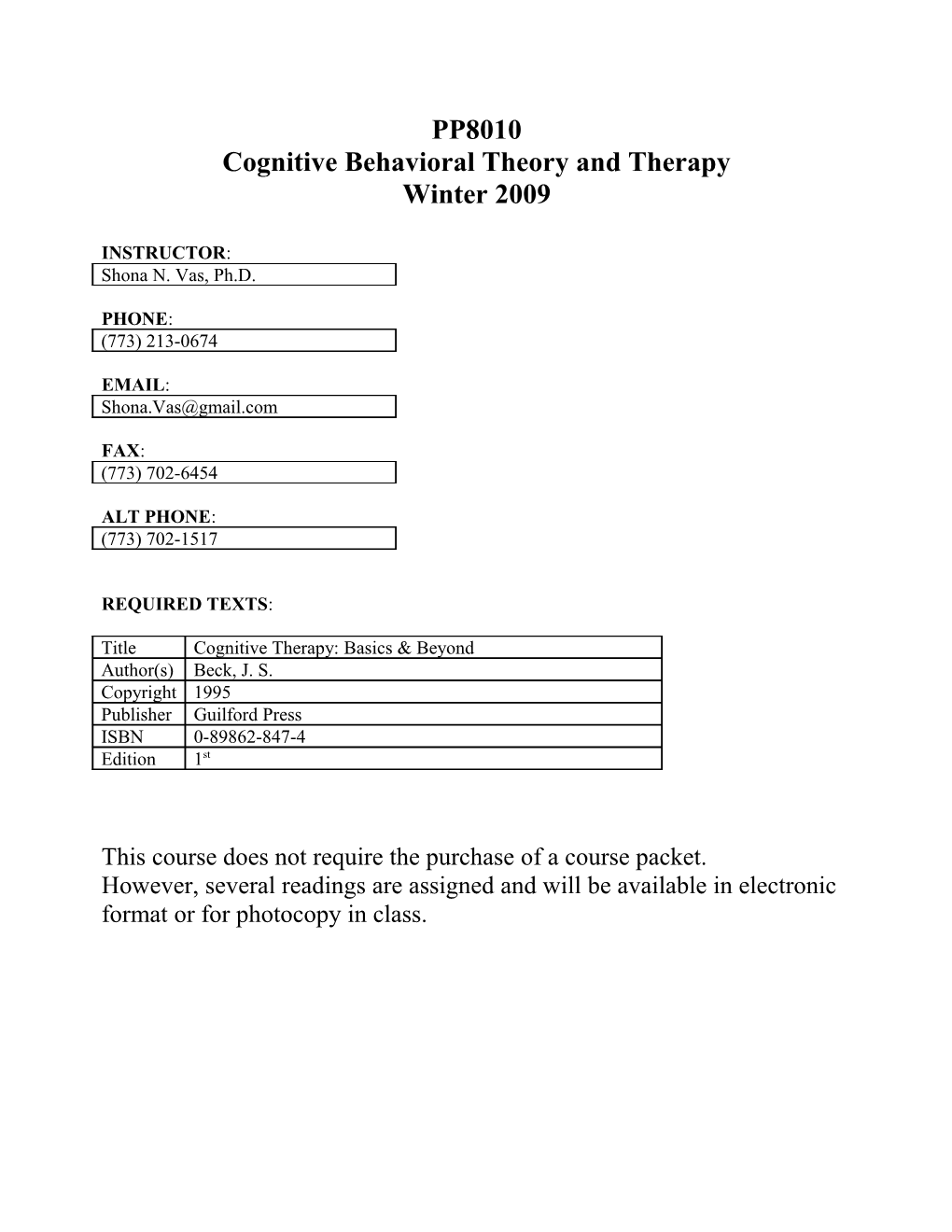 Cognitive Behavioral Theory and Therapy