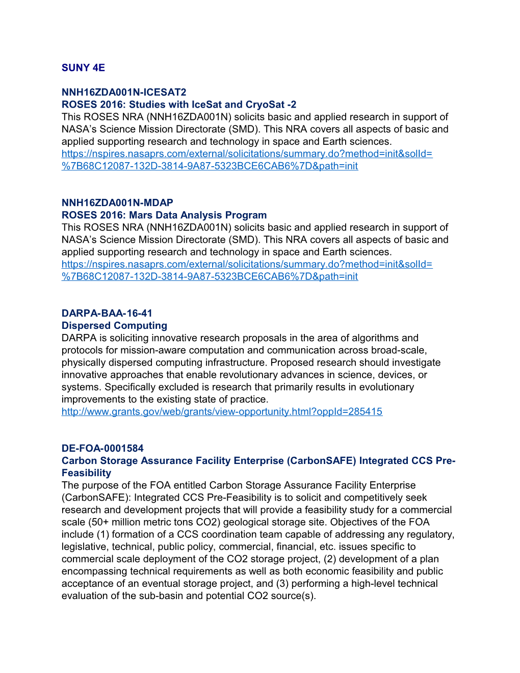 ROSES 2016: Studies with Icesat and Cryosat -2