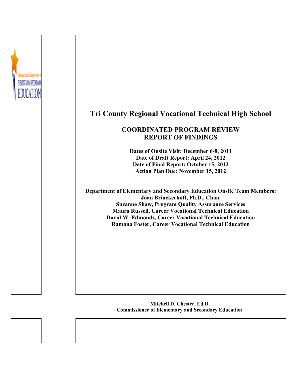 Tri County RVTS Final Report 2012