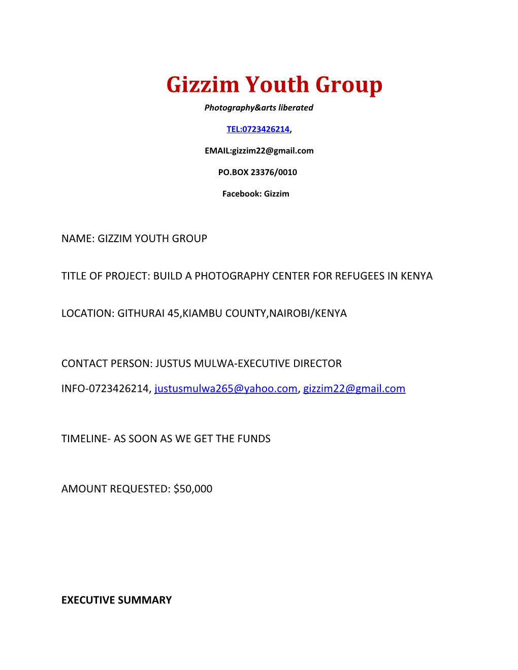 Gizzim Youth Group